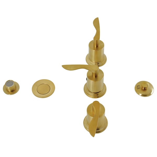 ThreeHandle Bidet Faucet, Brushed Brass